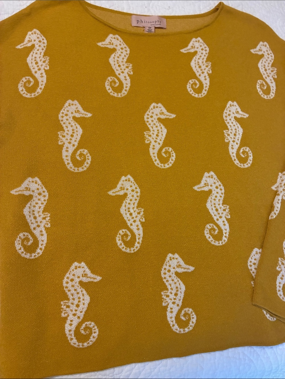 Seahorse, philosophy sweater nwt, s, so cute!!